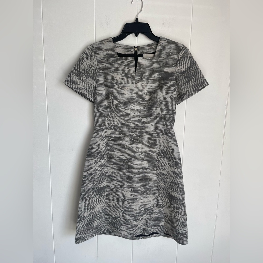 JASON WU Dress Women 6 Gray Silk Linen Resort 2015 USA Made Sheath Cocktail